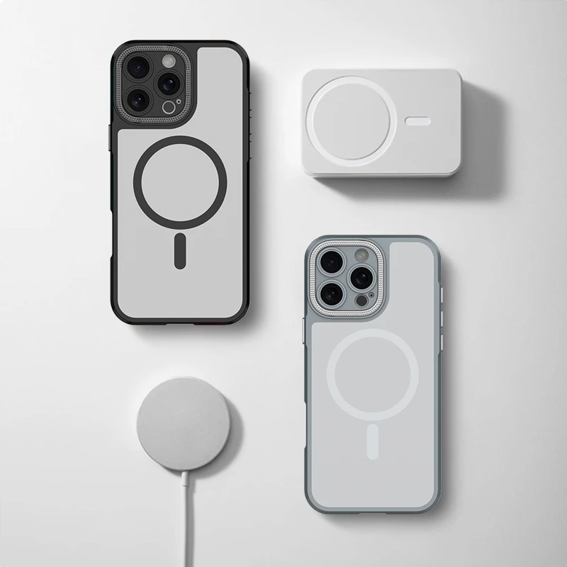 BIBERCAS苹果手机壳适用iPhone15/14/13ProMax防摔磁吸透明壳WS