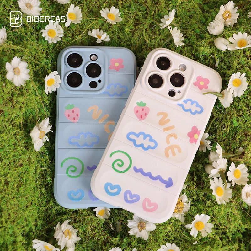 BIBERCAS卡通印花硅胶苹果手机壳适用iPhone16/15/14promax手机壳