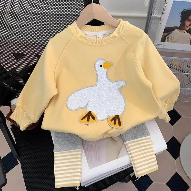 女童秋装套装2024新款儿童洋气时髦春秋款卫衣宝宝秋季衣服两件套