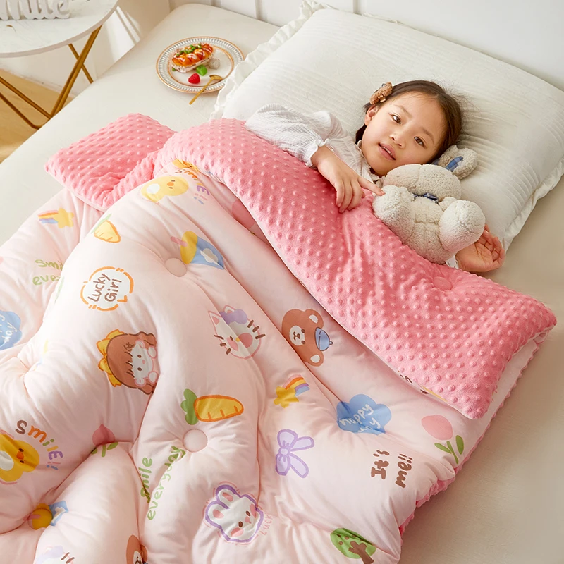 儿童被子宝宝床品豆豆被新生婴儿小被子秋冬款幼儿园专用入园被子