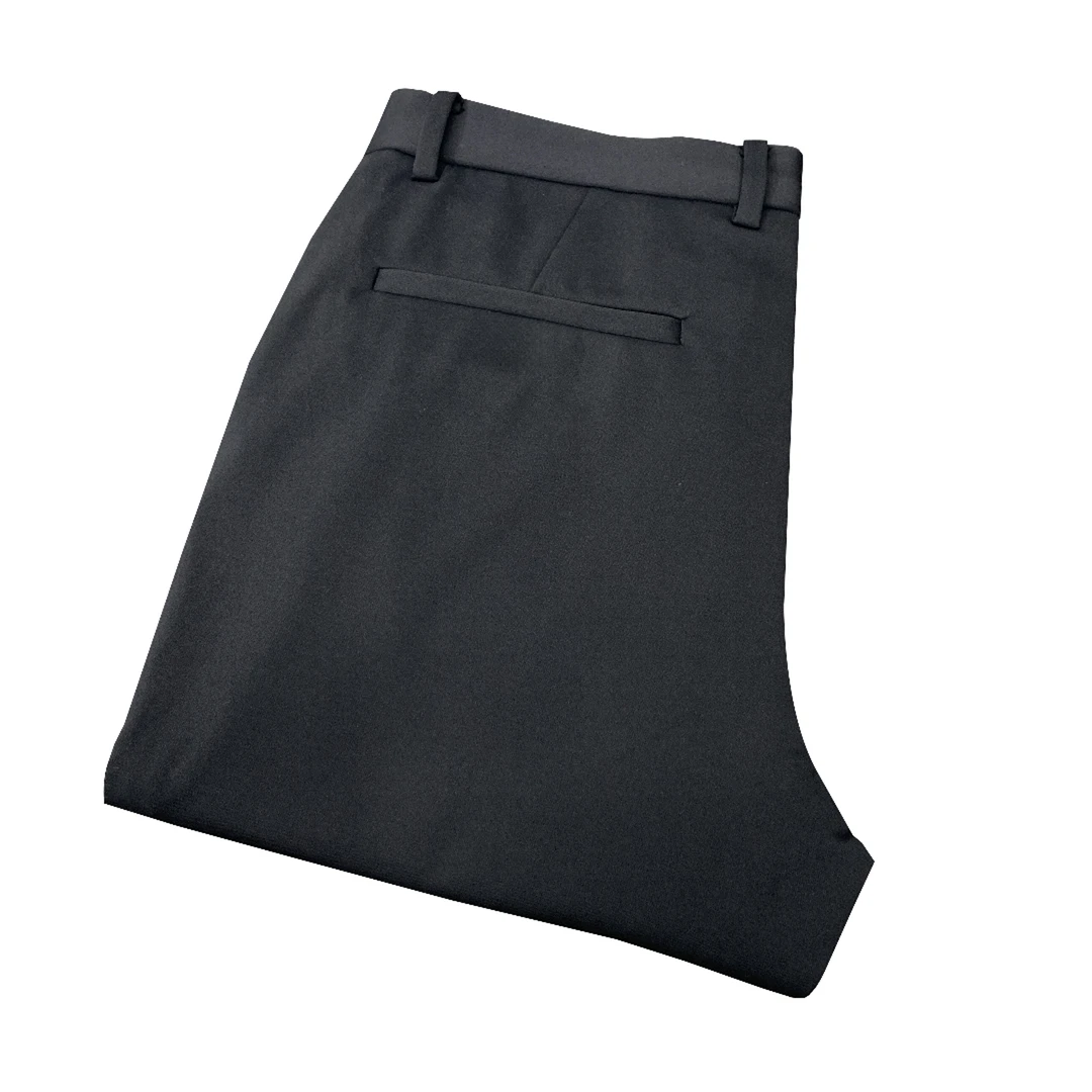 鸟【不打折款】黑色锦氨男士轻奢百搭高弹加绒春秋冬休闲裤XK106