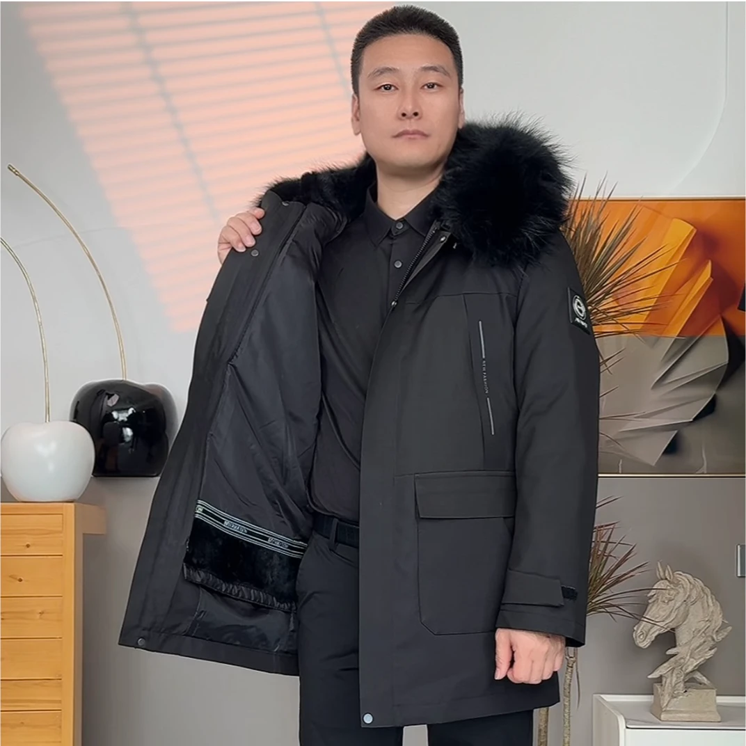 【中长款】528獭兔毛内胆派克加厚毛袖加厚皮草可做青根貂内胆