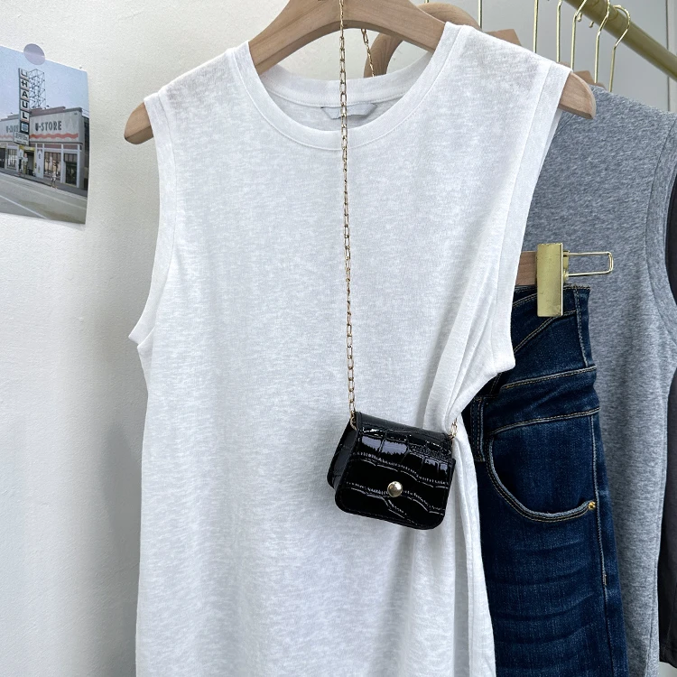 1690 日常休闲薄款夏季圆领夏雪花棉韩风温柔基础款百搭上衣女