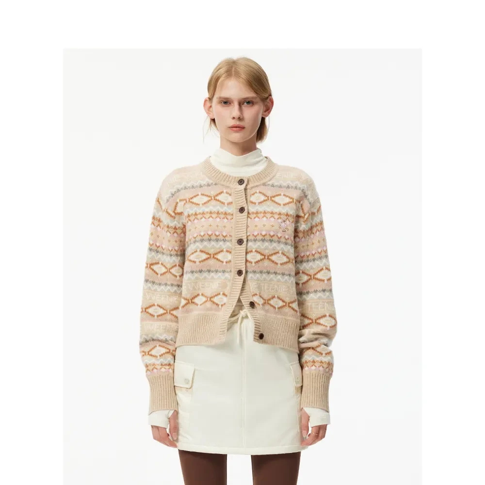 Teenie Weenie小熊针织衫女2024年冬季新款TTCK244V01T