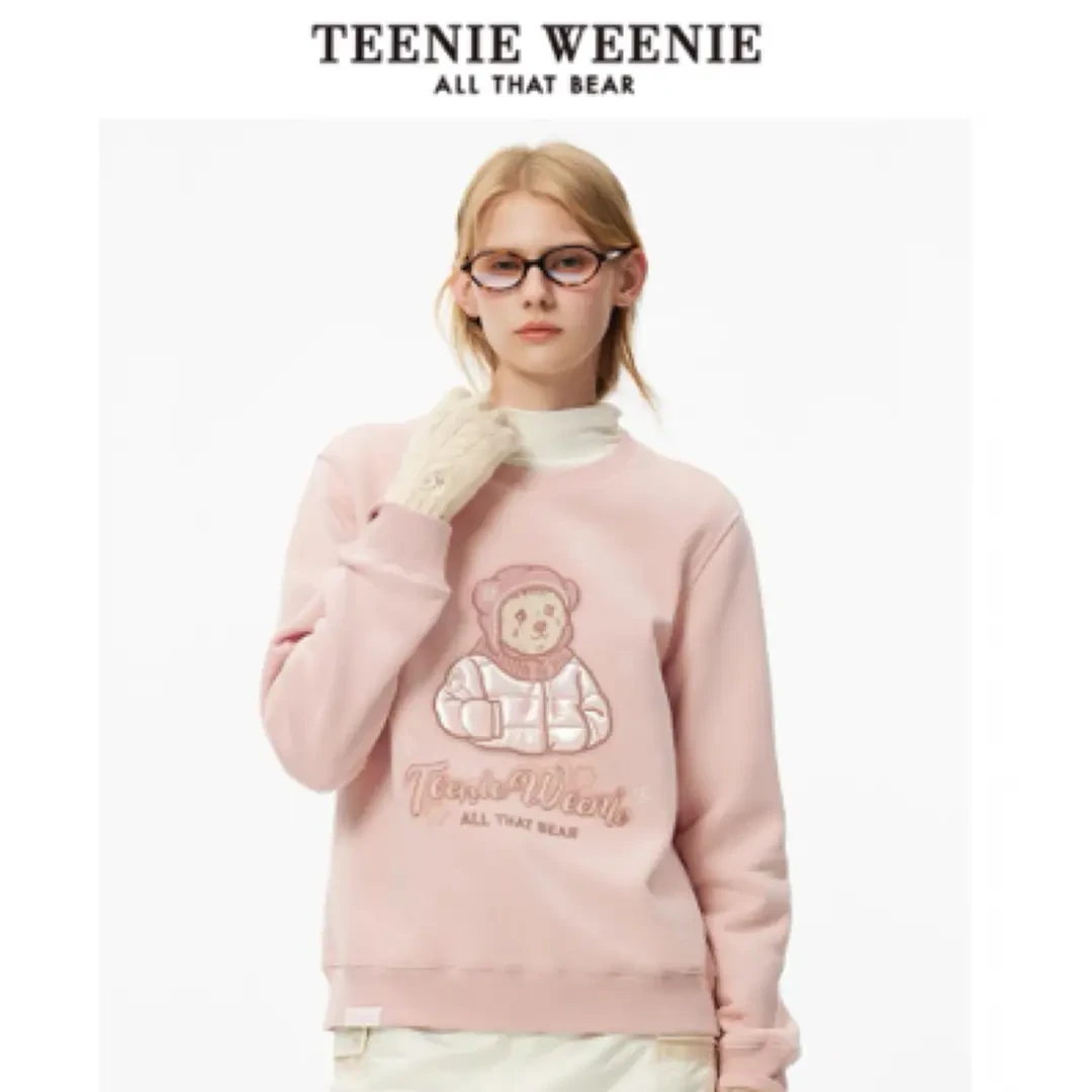 Teenie Weenie小熊加绒卫衣2024年冬季新款TTMA244V05T