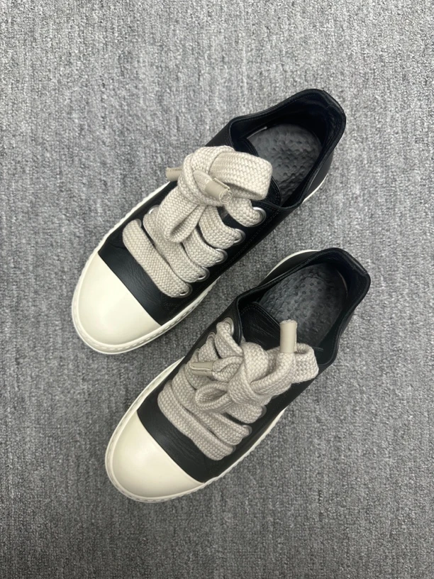95新 RICKOWENS 41 rickiwens 主线粗鞋带板鞋 95新