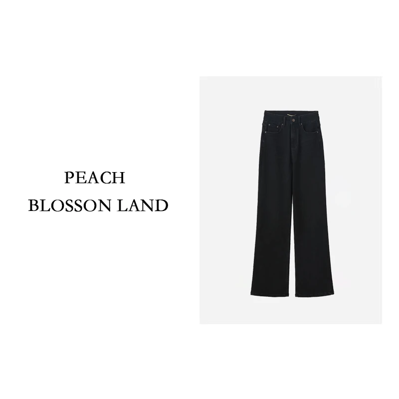 百搭小黑裤牛仔裤 女士秋冬新款加绒直筒显瘦GDNZ049