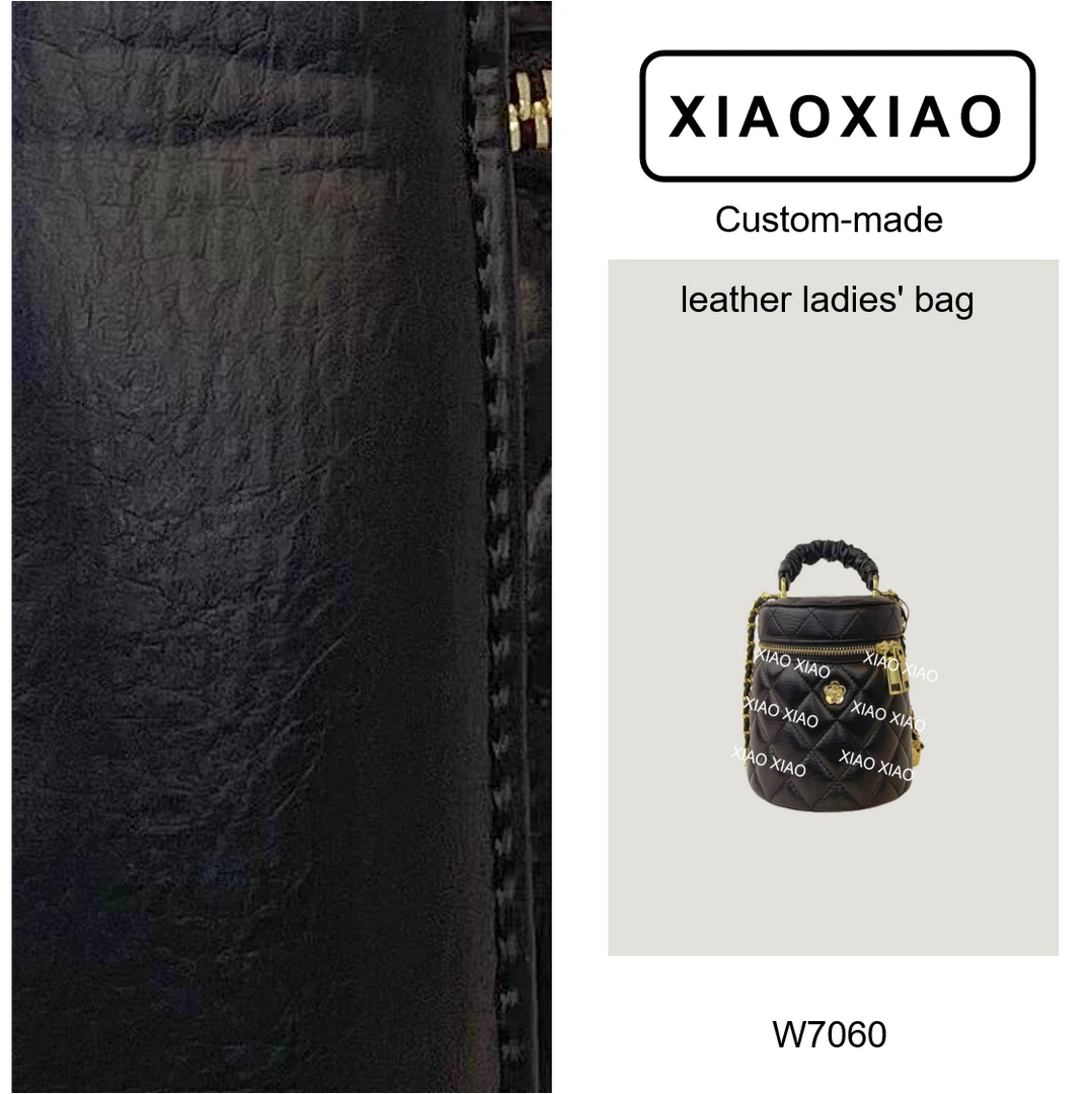 W7060 黑色高端订制2024新款女士经典山茶花水桶包 8931-2#