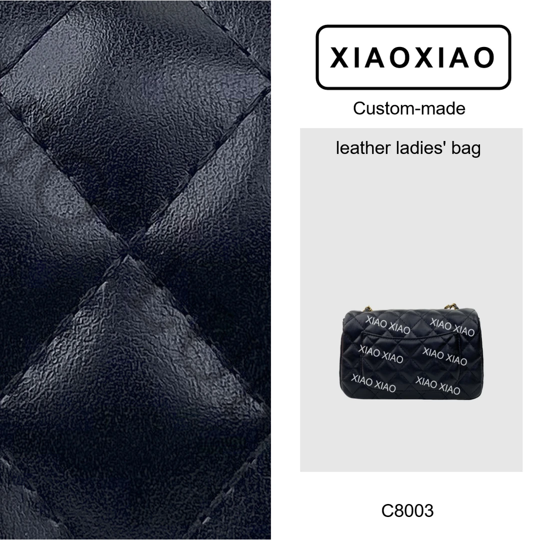 C8003 秋冬上新黑色高端订制2024新款女士百搭方胖子斜挎包
