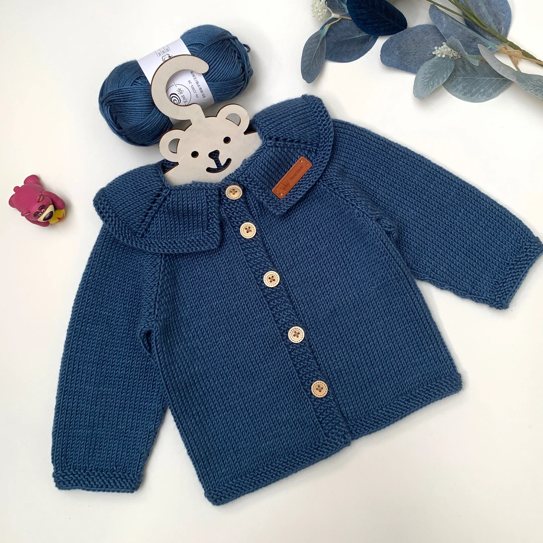 小鱼！小豆豆开衫材料包（非成品）！一团二两线团！！