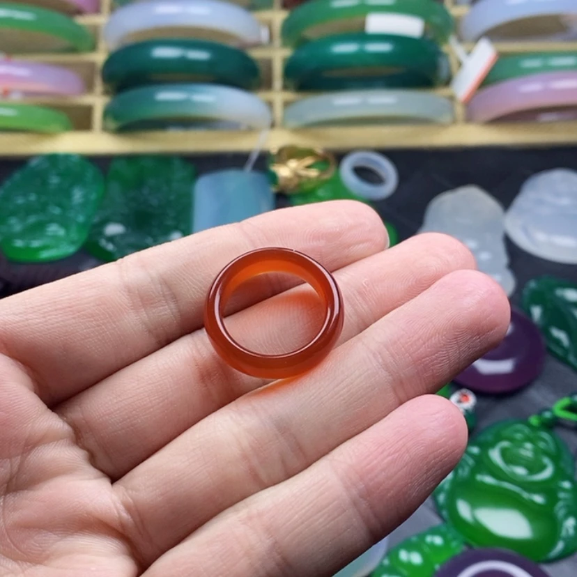 【闪购商品】玛瑙/玉髓戒圈未镶嵌鼠*草