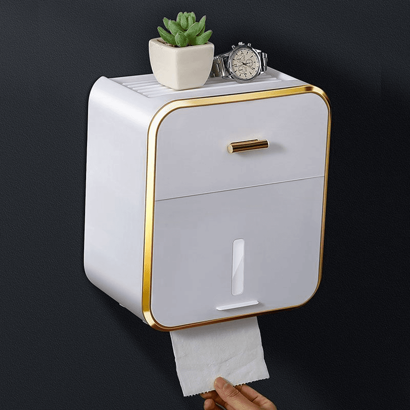 卫生间厕纸盒壁挂式防水免打孔家用卫生纸抽纸卷纸盒纸巾架置物架