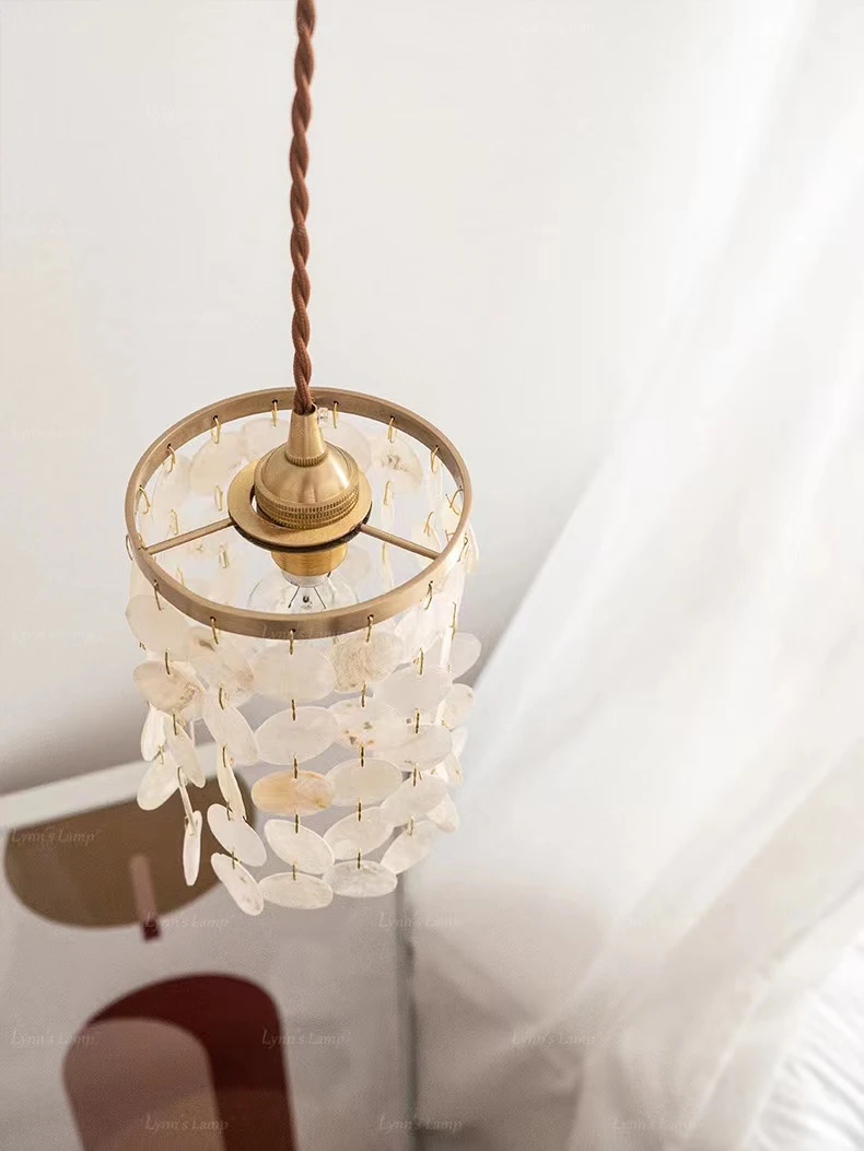 创意客厅贝壳吊灯餐厅卧室床头个性玄关过道飘窗北欧灯