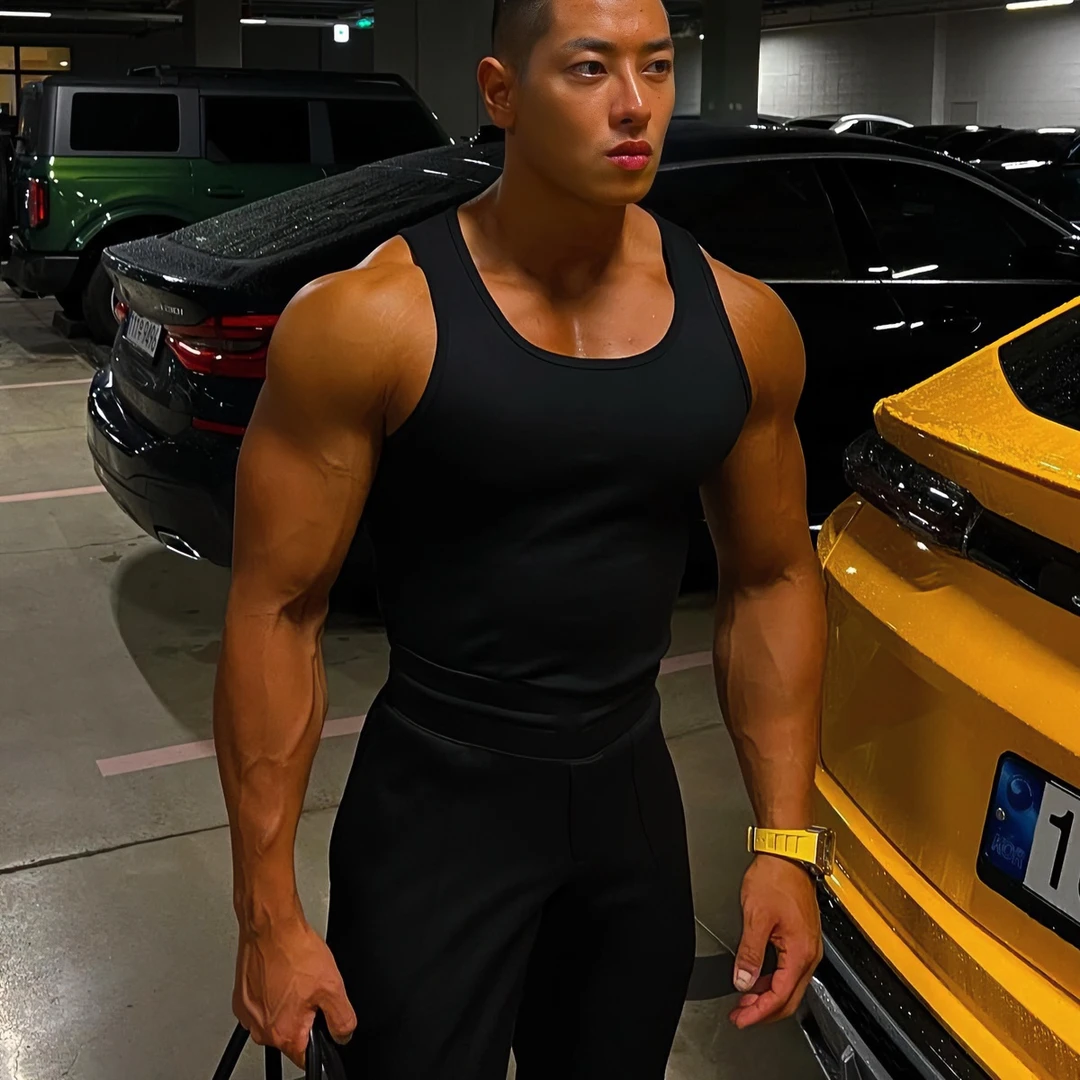 GTAapparel健身背心男230g修身弹力速干工字无袖上衣显肌肉男款