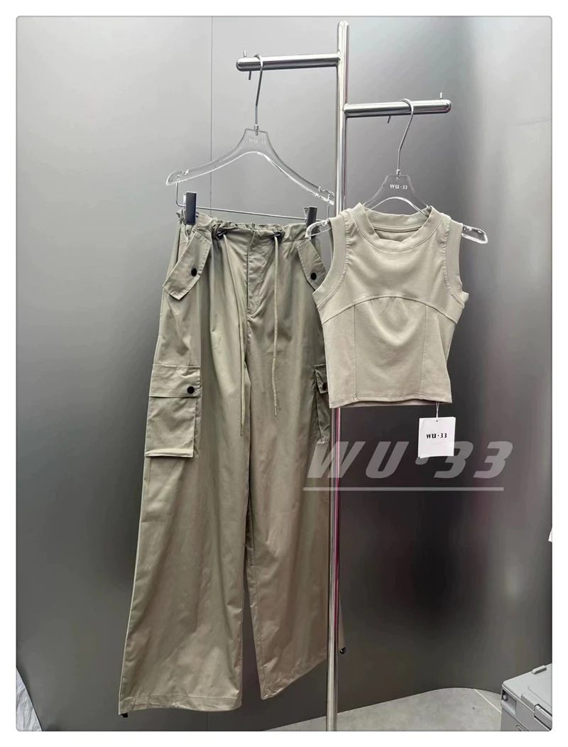 春夏美式休闲工装裤休闲裤时尚百搭两穿