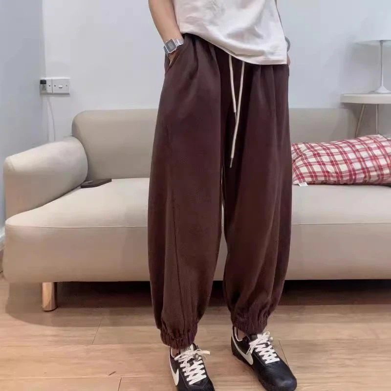 设计感束脚卫裤女2024年秋季宽松韩版显瘦百搭休闲运动哈伦裤抽绳