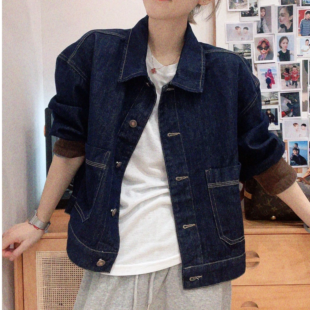 2025春秋季新款韩版休闲牛仔外套女百搭短款时尚复古春季网红上衣