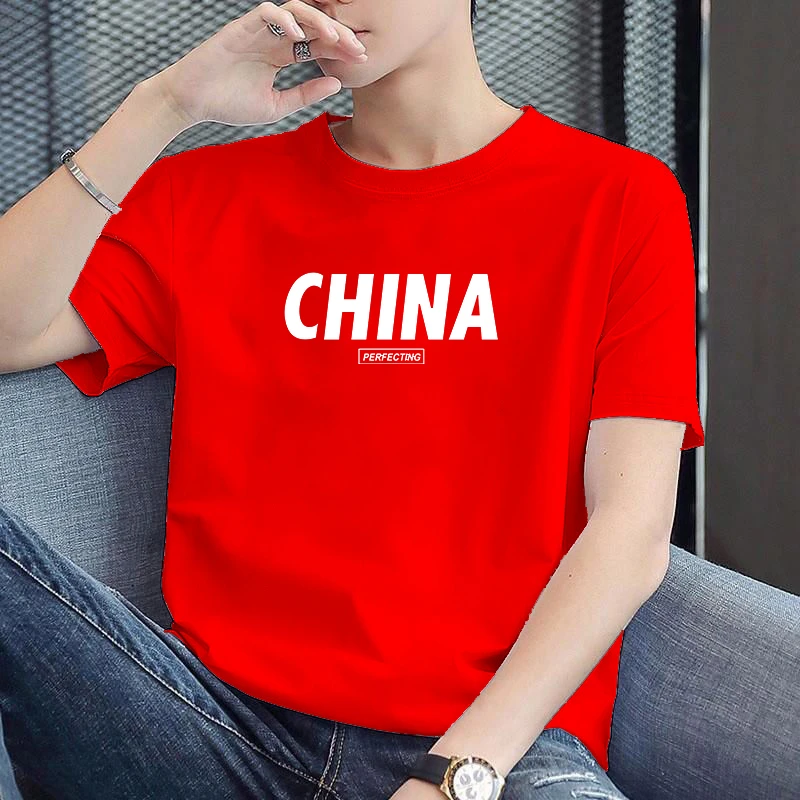 圆领短袖t恤打底衫百搭情侣印花纯棉潮流男士大码半袖夏季韩版ins