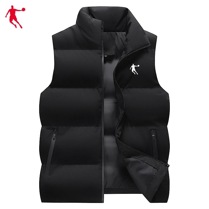 乔丹青年男士立领马甲棉服春秋冬季新款休闲运动外套保暖背心坎肩