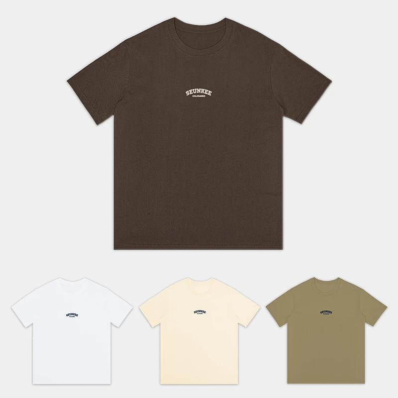 M09-633美式260g重磅纯棉短袖t恤男潮流宽松夏季全棉半袖圆领体恤