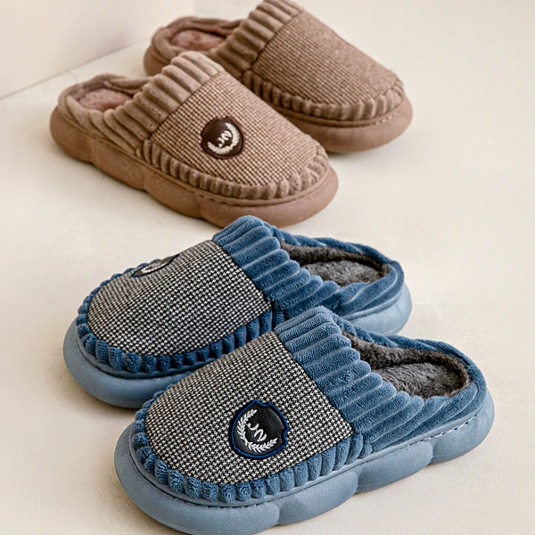 男士大码家用家居拖鞋加厚底新款潮流秋冬季