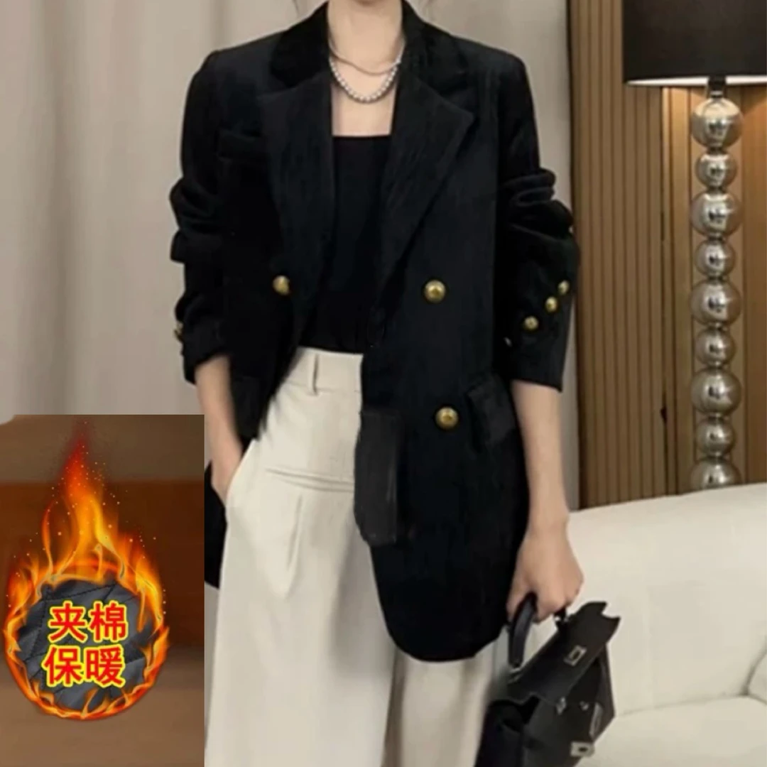 【加厚加棉】冬季新款韩版洋气保暖西装高级感百搭显瘦西服（24↓-49）