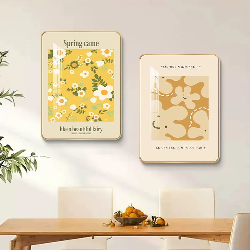 客厅餐厅装饰画简约时尚挂画单幅餐厅奶油风装饰挂画【商1】