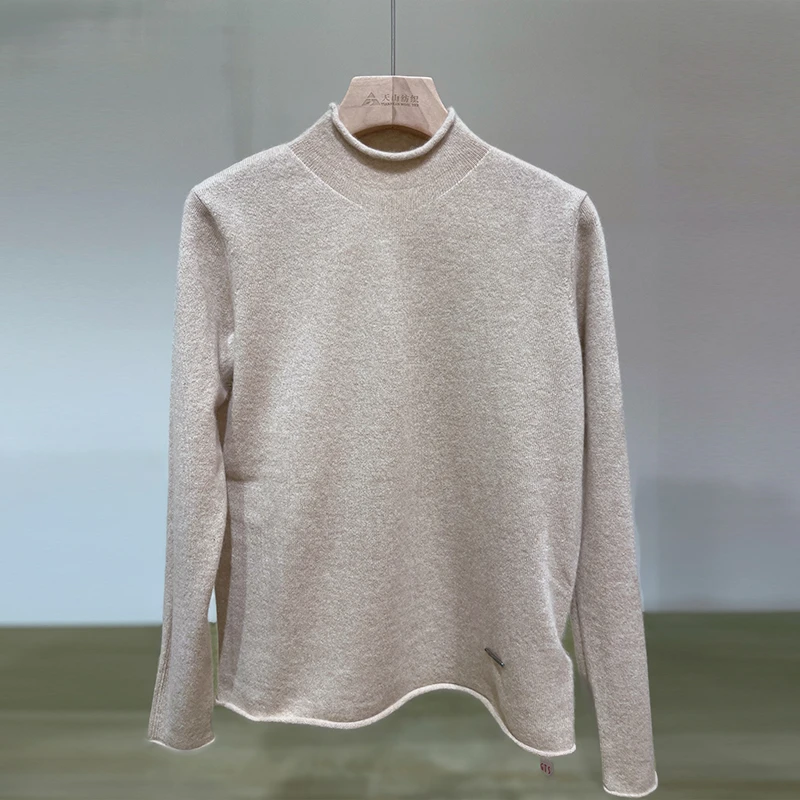 【新疆天山】羊绒衫纯色半高领打底衫基础通勤针织衫