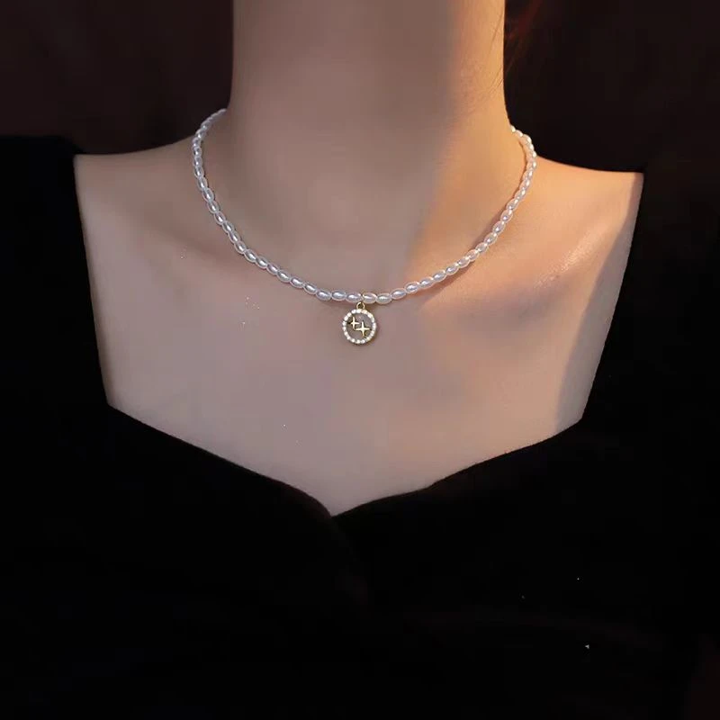 星芒珠项链女小众设计锁骨链高级感颈链XL159