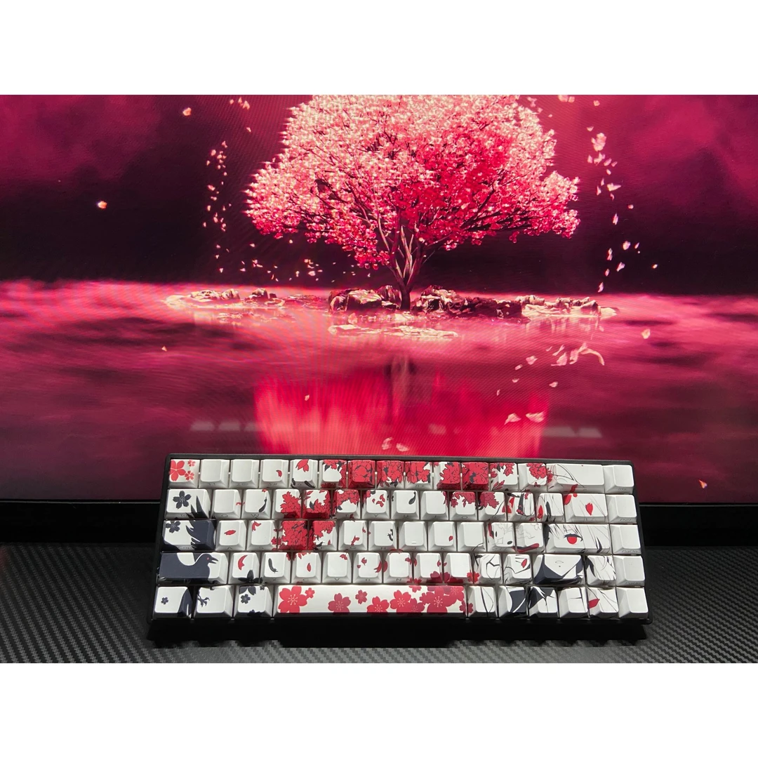 狐面女键帽侧透键帽sakura键帽适配wootingmade68美加狮雨75等等