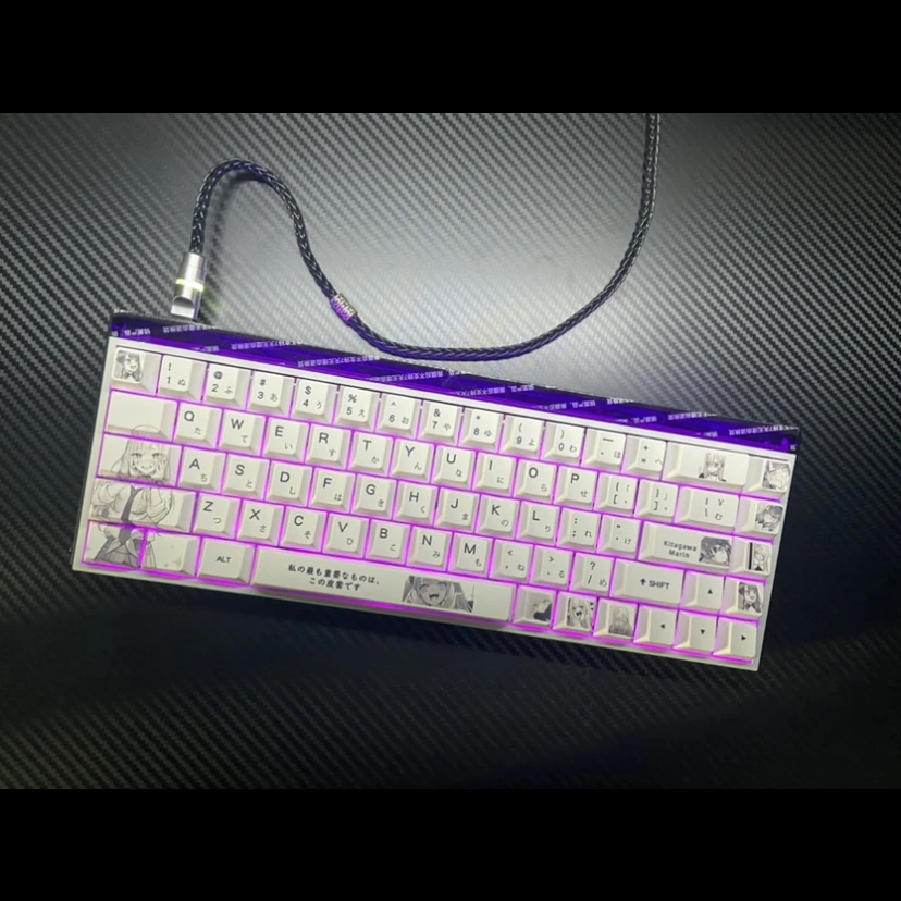 喜多川多梦键帽pbt材质原厂高度适配wt60ez63made68雨75nano68等