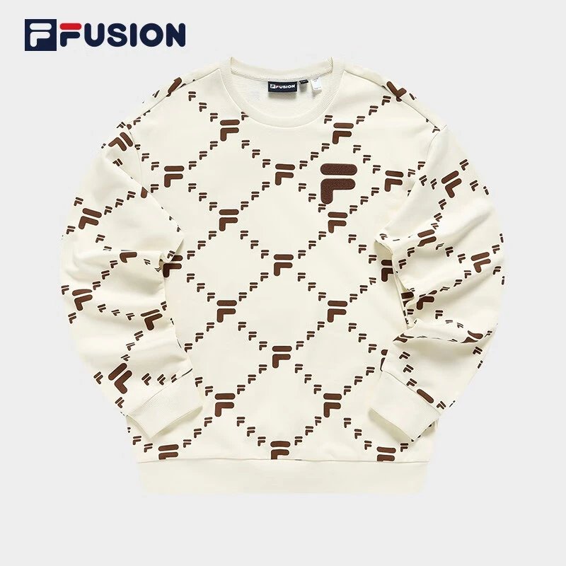 FILAFUSION卫衣情侣款2023秋新时尚休闲宽松针织套头衫T11U316203