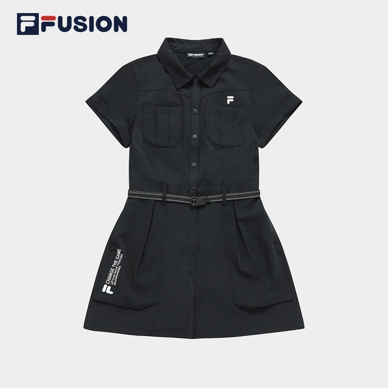 FILA FUSION斐乐女装时尚春季百搭休闲轻便经典连衣裙T11W321502