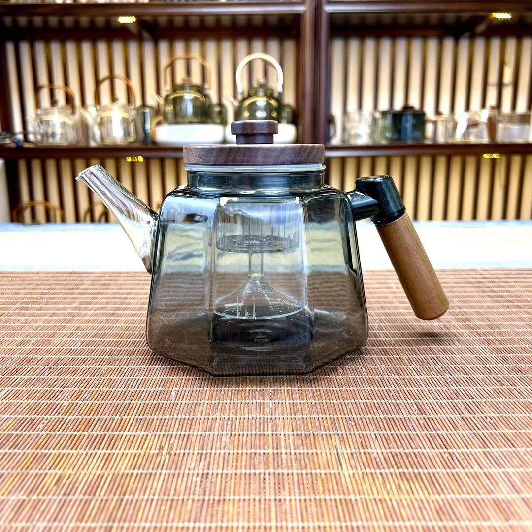 滤之缘加厚耐热泡壶木把木盖蒸煮一体壶家用大容量复古烧水煮茶壶