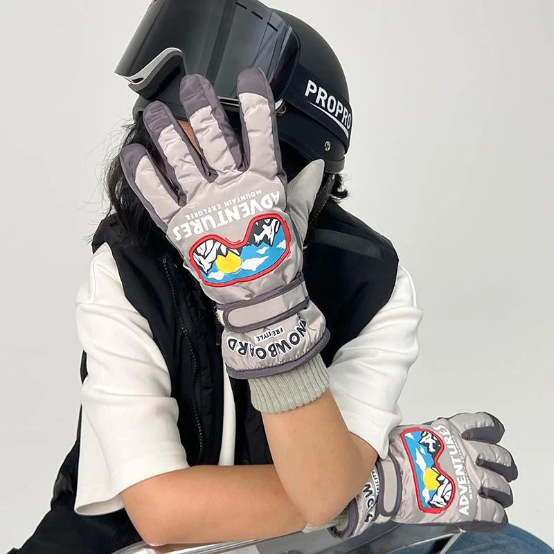 滑雪手套护腕单双板护具防风防寒防泼水2023新款男女秋冬季骑行