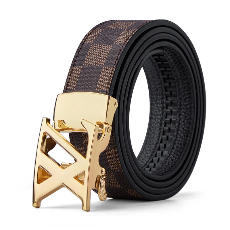 百搭自动扣中青年正品腰带简约时尚商务男士皮带真皮爆款男款真皮