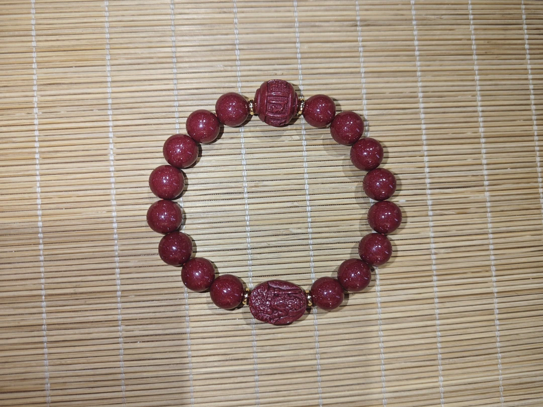 17 朱料精品手串【兔生肖守护神】——文殊菩萨