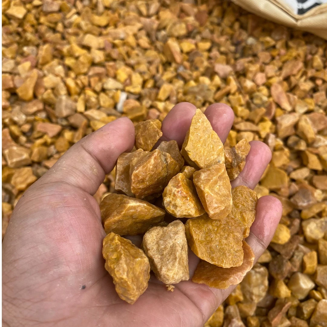 40斤装黄色石子砾石黄色小石头黄色碎石造景铺路装饰露营铺地