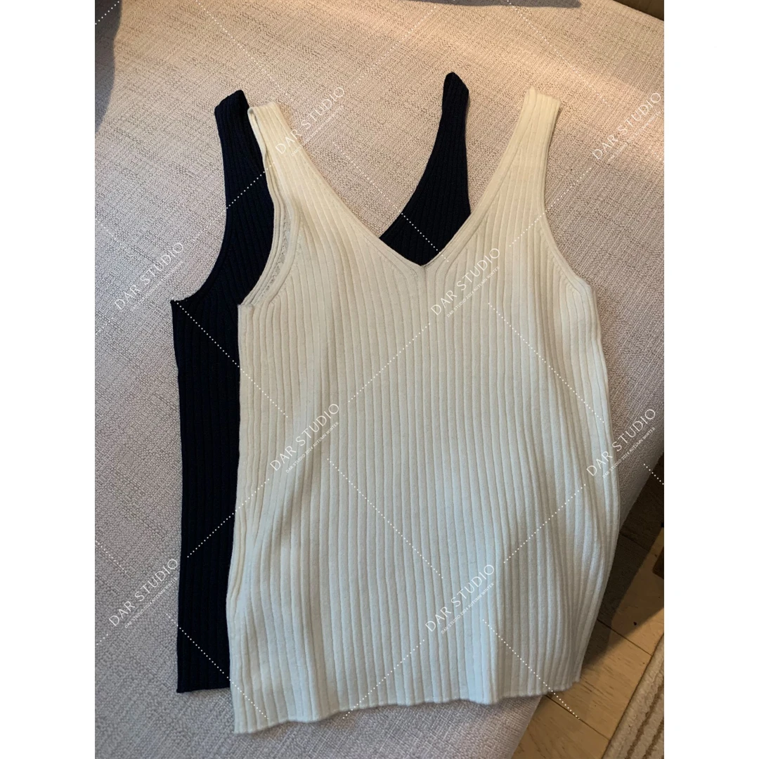 DAR STUDIO 深圳货【羊毛小背心】2024秋季新款V领羊毛小背心86069