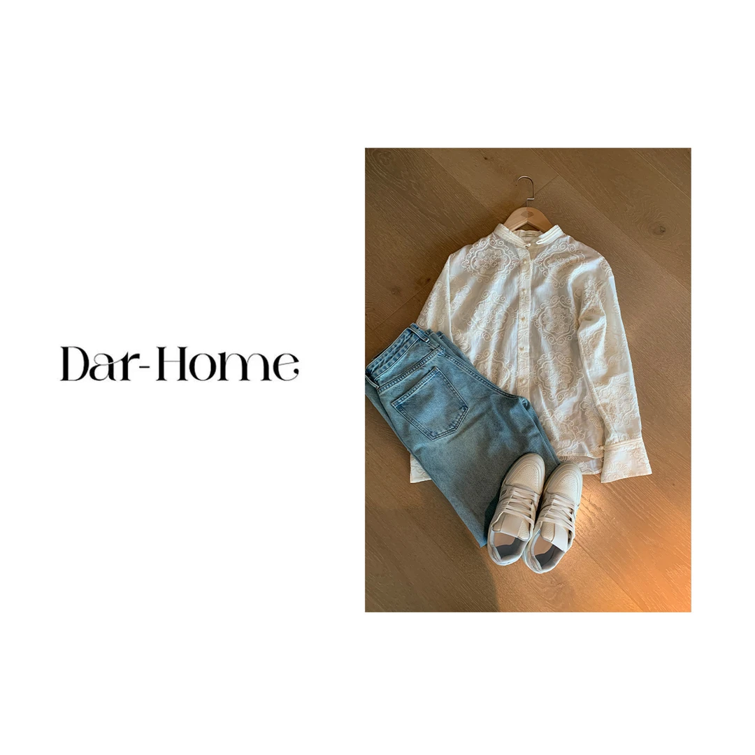 DA.R.JIA 【银信小衫】2024新款新中式国风小衫衬衫85141