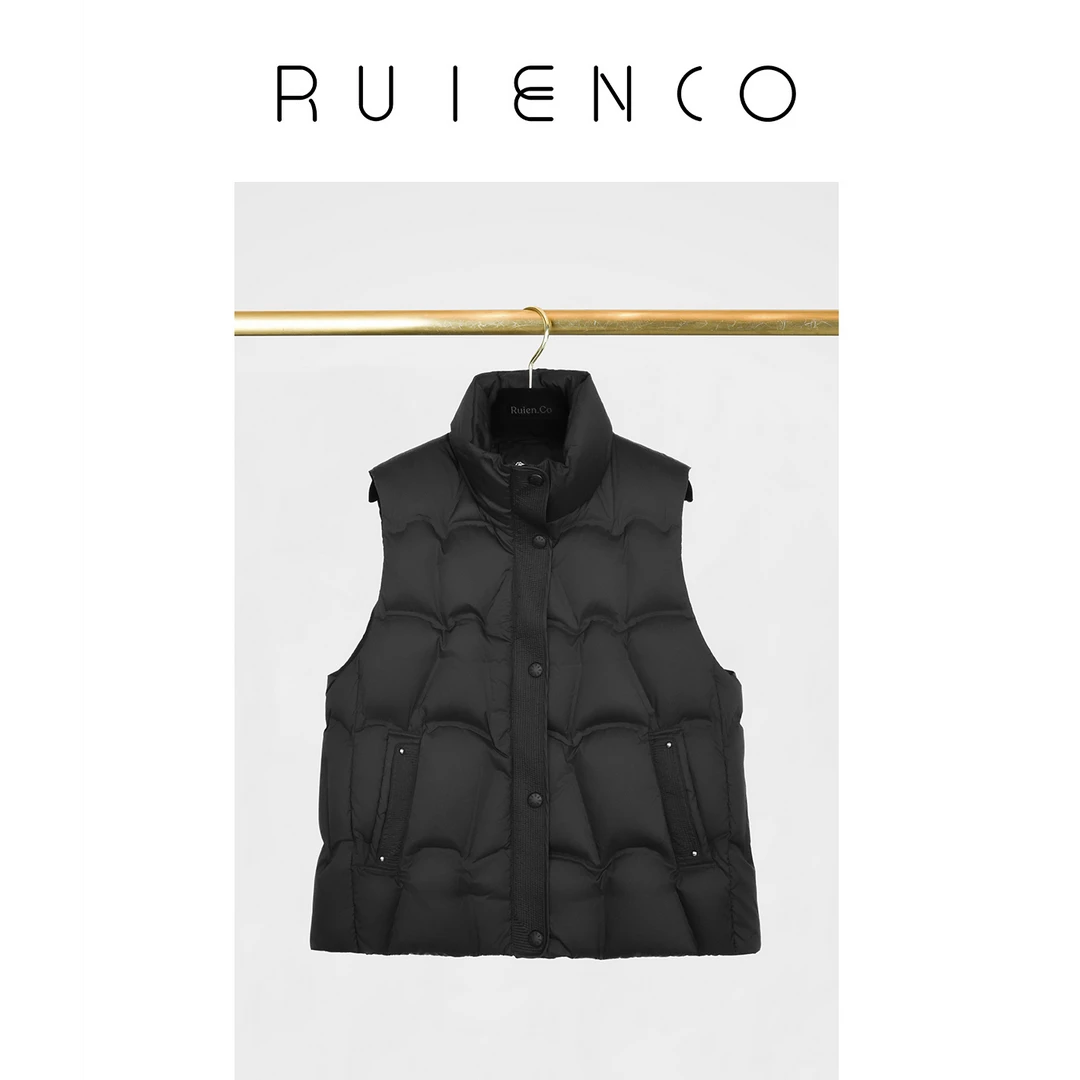 RuienCo.  都市巡行马甲 90白鹅绒高密定织肌理三防保暖羽绒马甲