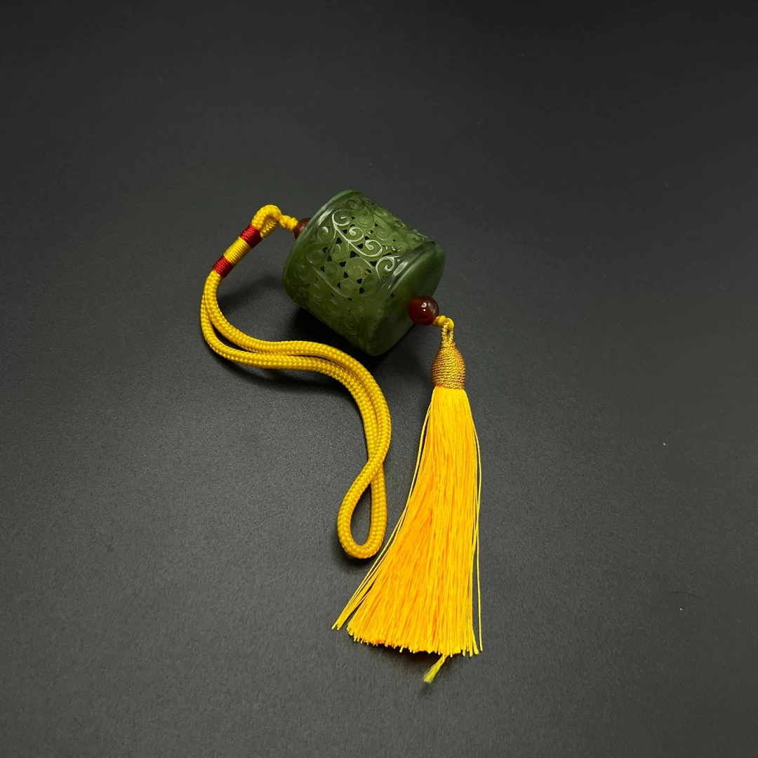 晚清民国和田碧玉香囊DL396003古玩/收藏/德州文物