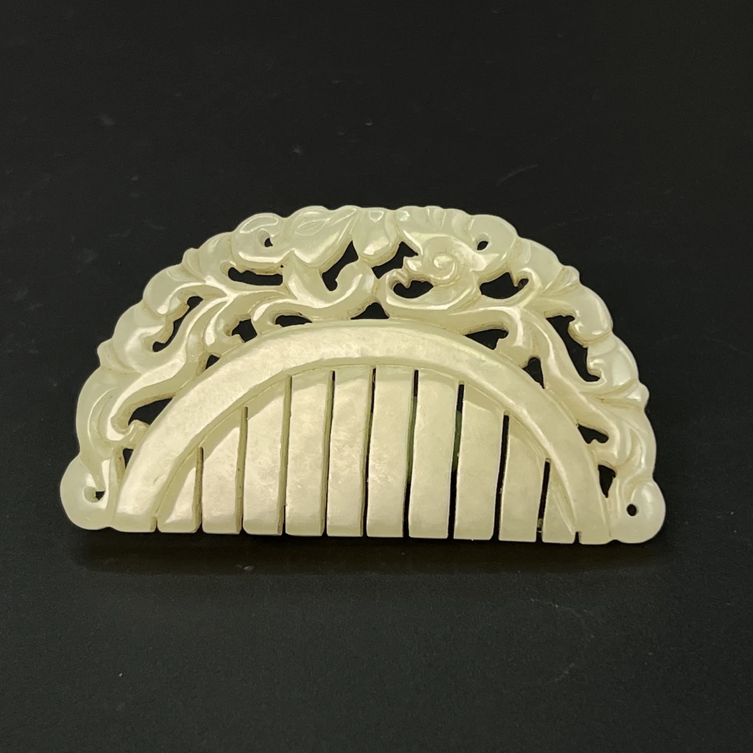 "民国和田玉梳子/ DL497817/ 古玩/收藏/德州文物"