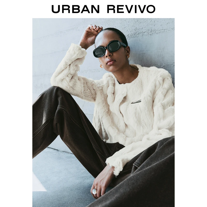 【HOT】UR冬季新款女装时尚气质短款外套UYY140062