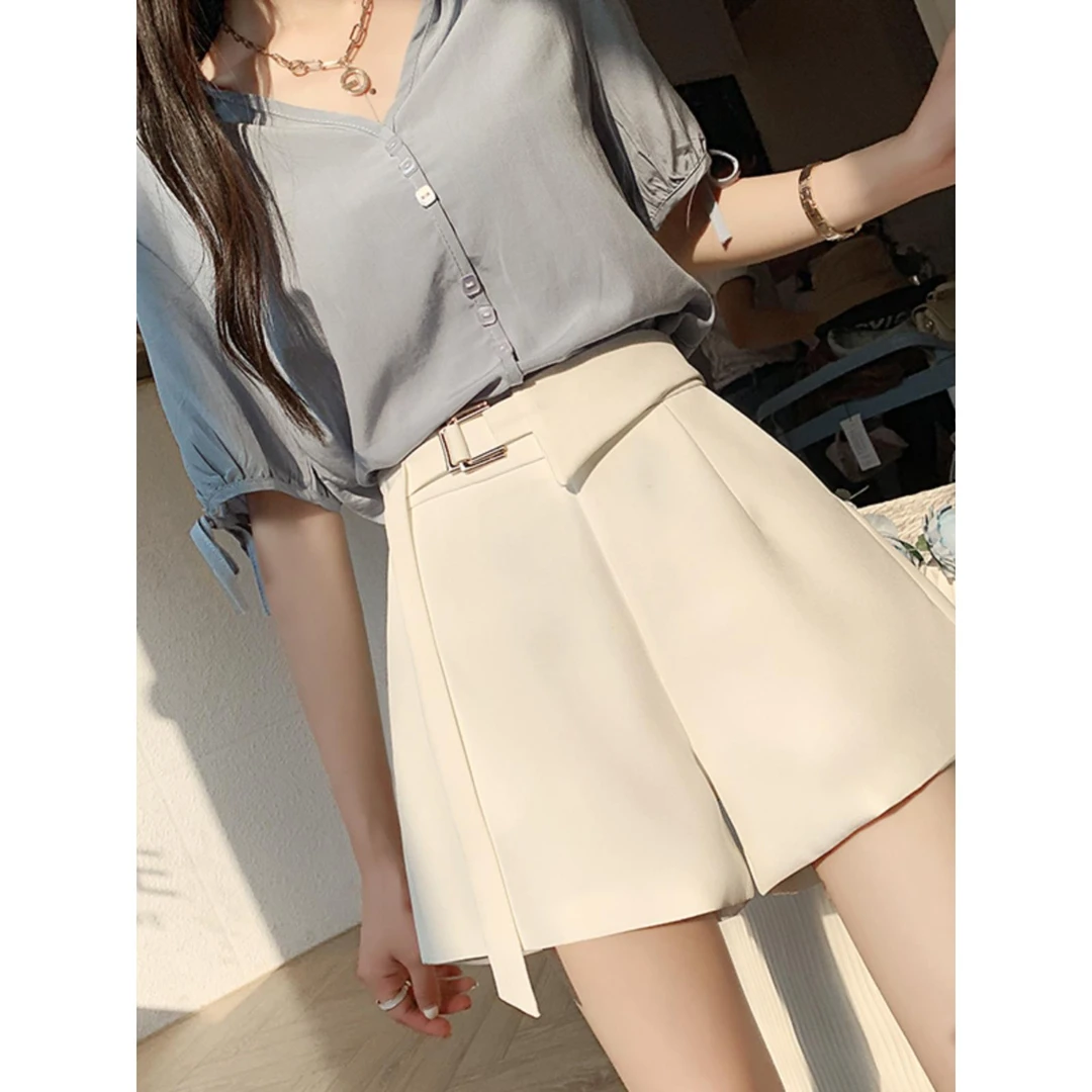 西装短裤女款夏季宽松外穿夏款2024新款爆款A字休闲高腰显瘦阔腿