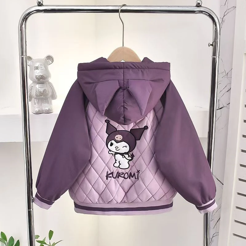 女童秋冬新款时尚洋气百搭外套宝宝休闲保暖外套库洛米棉服D019