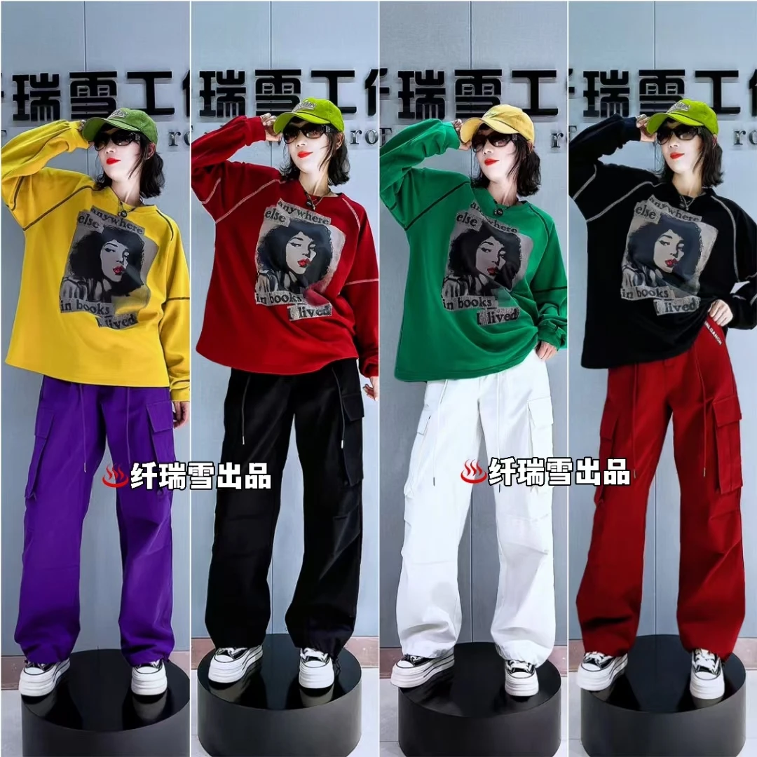 纤瑞雪（单品卫衣）433款毛圈棉时尚休闲卫衣百搭宽松版男女同款