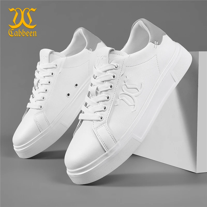 卡宾潮男鞋子低帮鞋男士休闲鞋秋季潮牌男鞋时尚百搭白色小白鞋男