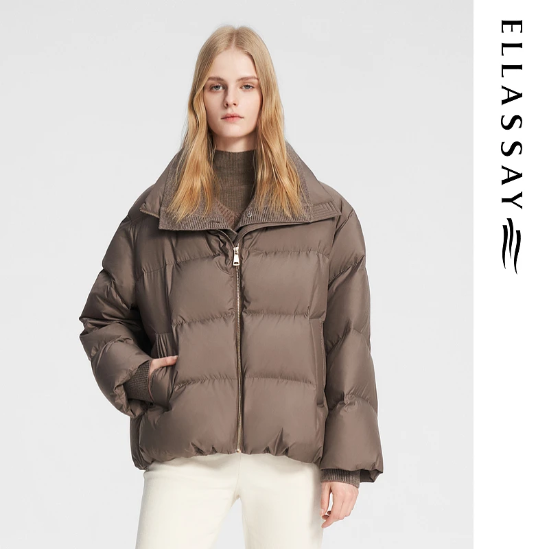 ELLASSAY歌力思2024秋季新款时尚通勤百搭羽绒服女EWE354L06400