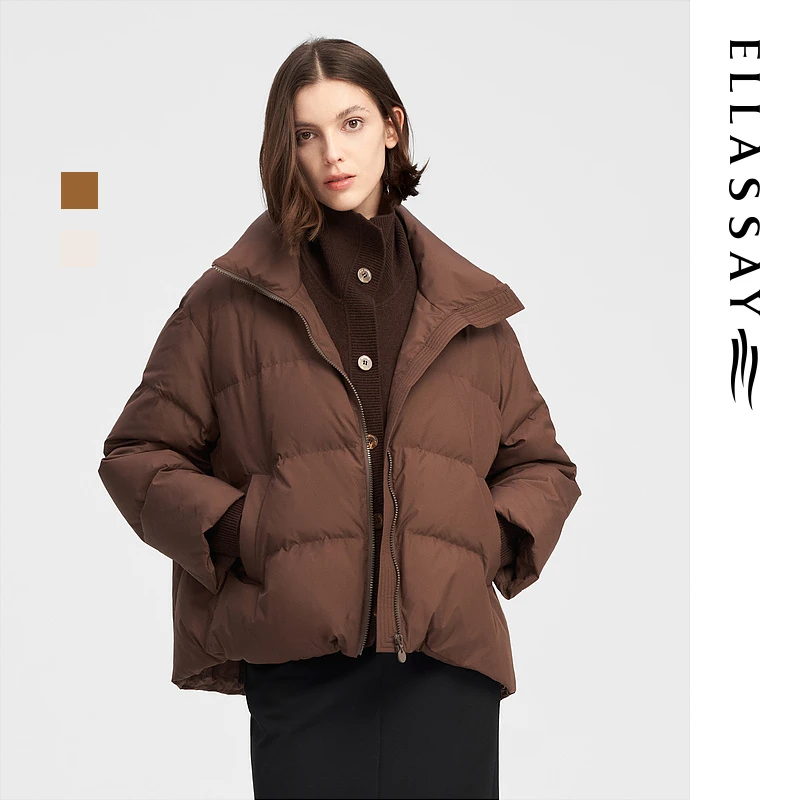 【董璇同款】歌力思经典黑标针织领假两件鹅绒羽绒服EWW344L02300